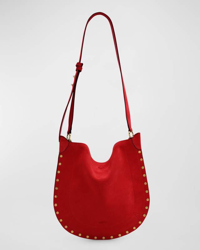 Oskan Studded Suede Hobo Bag